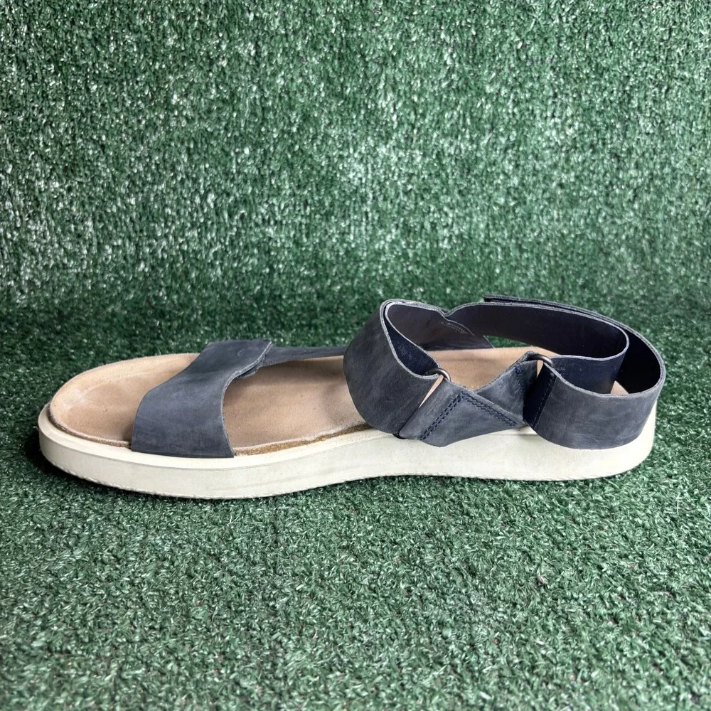 ECCO Flowt Strappy Leather Comfort Casual Walking Vacation Sandal‎ Gray Mens 13